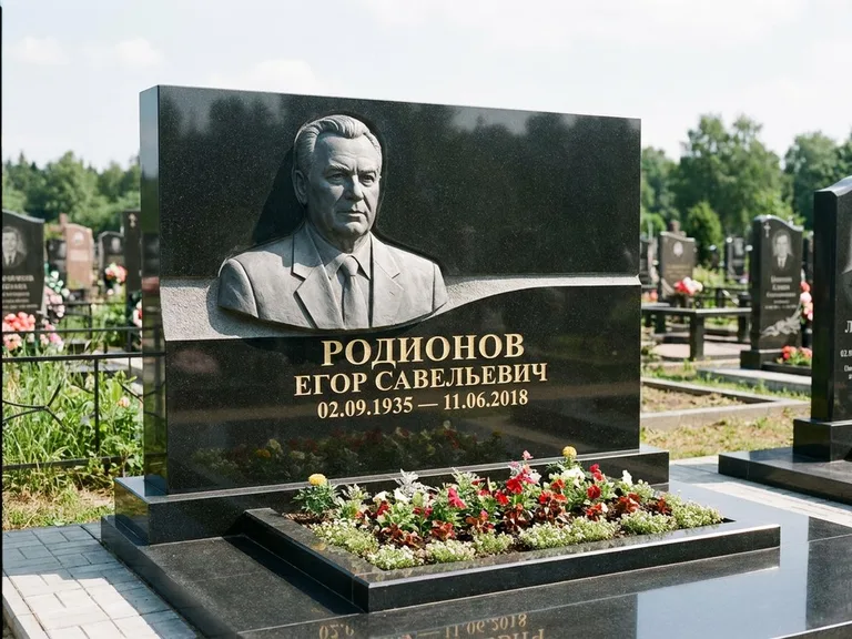 Памятник с барельефом — выполненная работа 27 в Москве