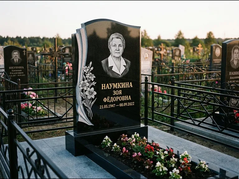 Гравировка портрета на чёрном граните — выполненная работа 6 в Москве