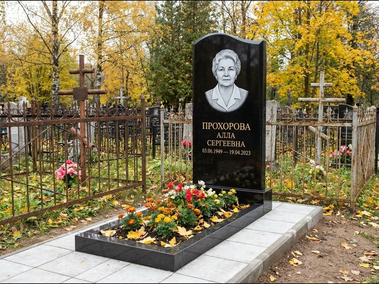 Гравировка портрета на чёрном граните — выполненная работа 8 в Москве