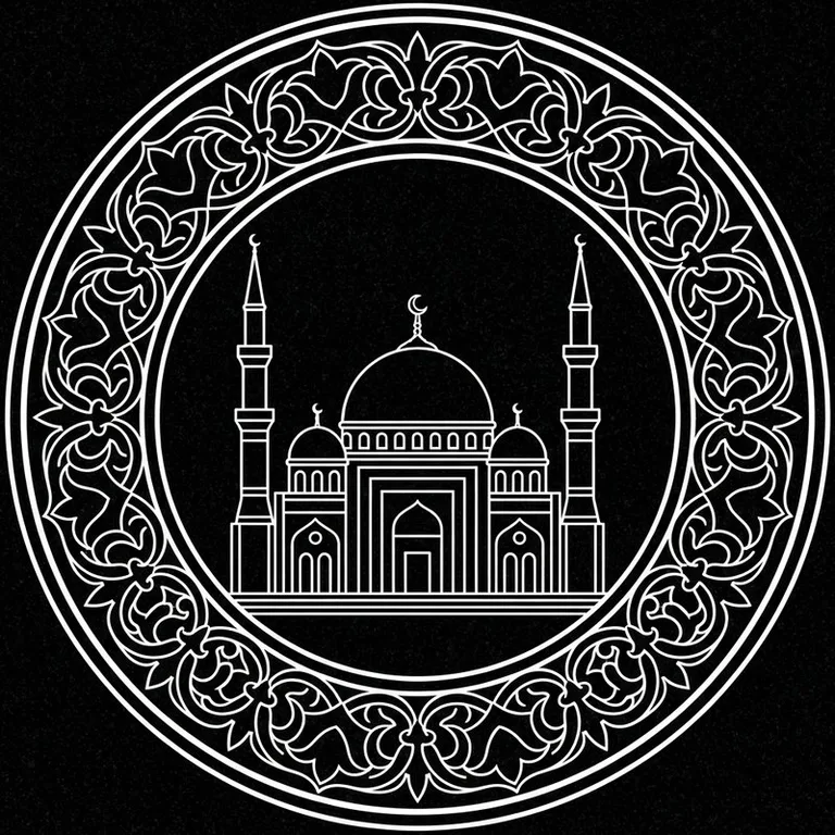 Эскиз: В медальоне — круглый медальон с восточным кантом в Москве