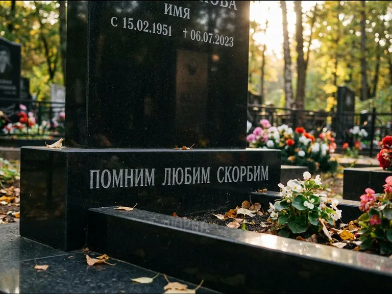 Эпитафия — гравировка с выездом на кладбище в Москве
