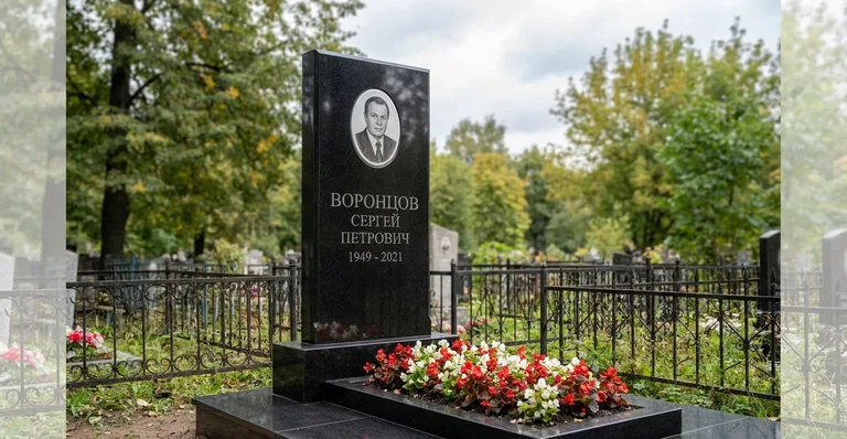 Памятник с цветником, Памятники мастерской «Мастер Каменев» на кладбищах Москвы