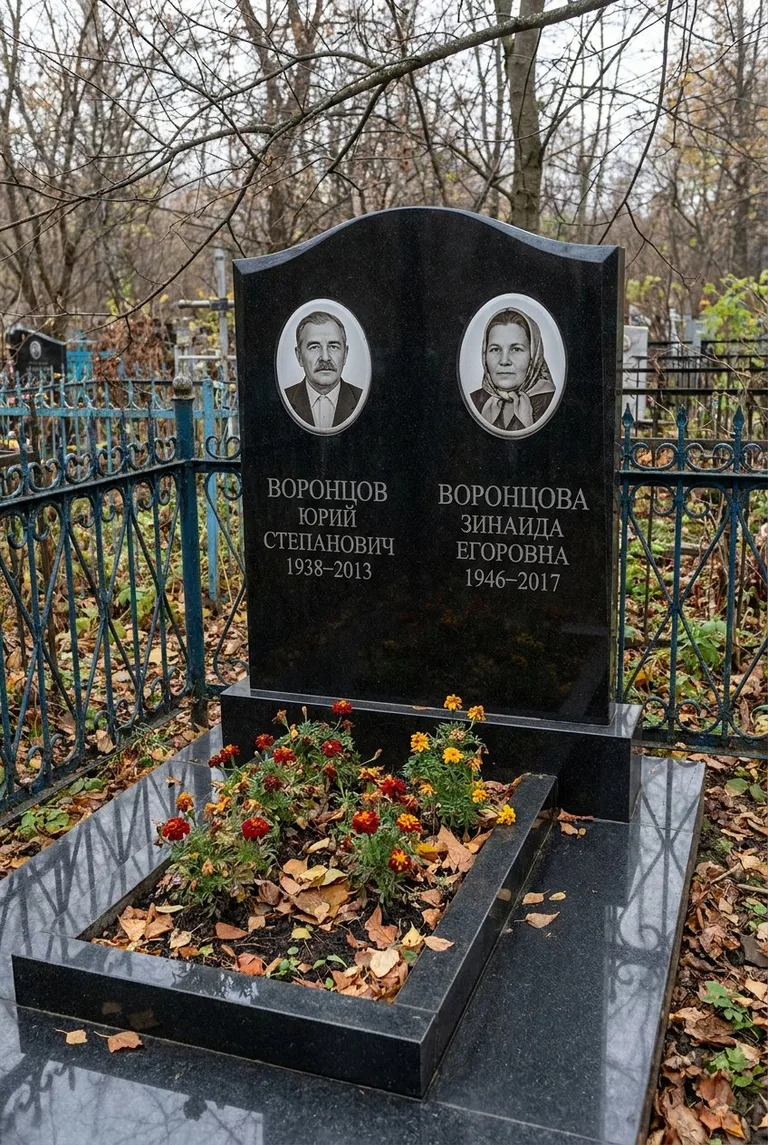 Аллея на Митинском кладбище в Москве