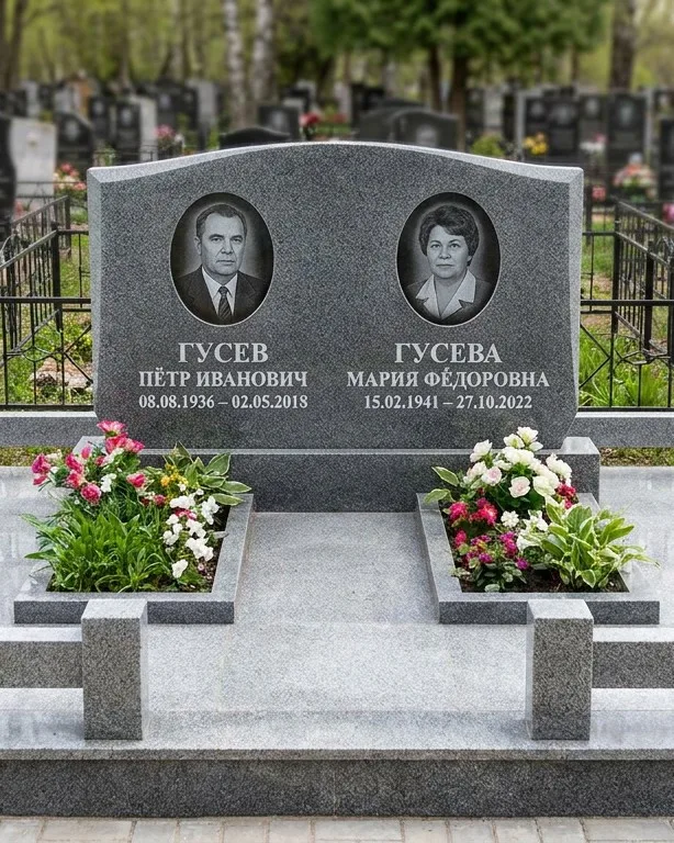Памятник под ключ из белого мрамора в Москве