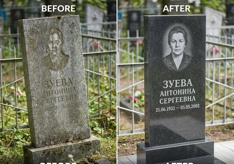 Восстановление сколов кромки гранита: до и после в Москве