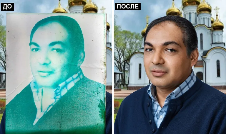 Ретушь фото на памятник — цветокоррекция и колоризация: до и после в Москве