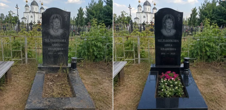 Мойка фигурного памятника до и после в Москве