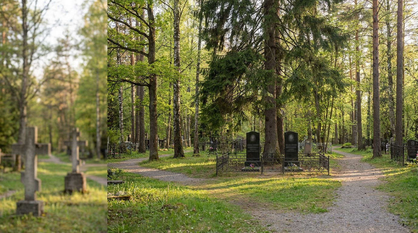 Памятники на Химкинском кладбище в Москве