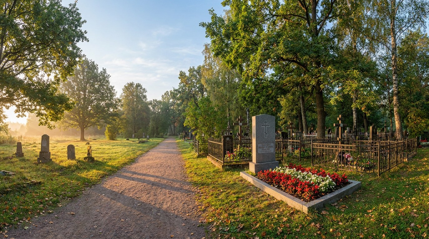 Памятники на Ястребковском кладбище в Москве