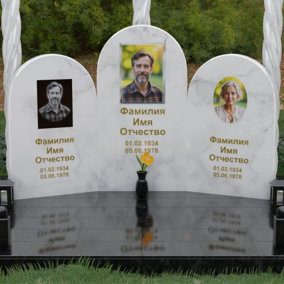 Мемориальный комплекс с витыми колоннами, мрамор Тассос