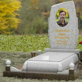 Вертикальный гранитный памятник с диагональным срезом - П121