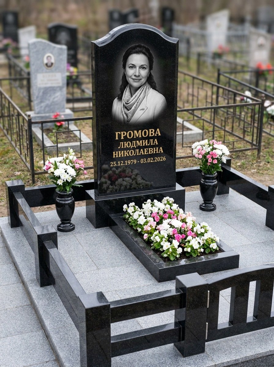Портрет на памятнике в Москве — Чёрно-белый портрет подготовили под станок — гравировка на стеле