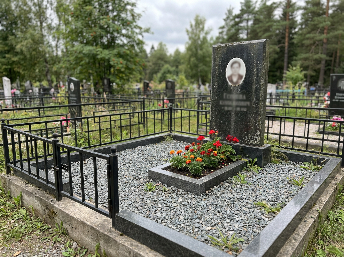 Благоустройство могилы в Москве — пример 4