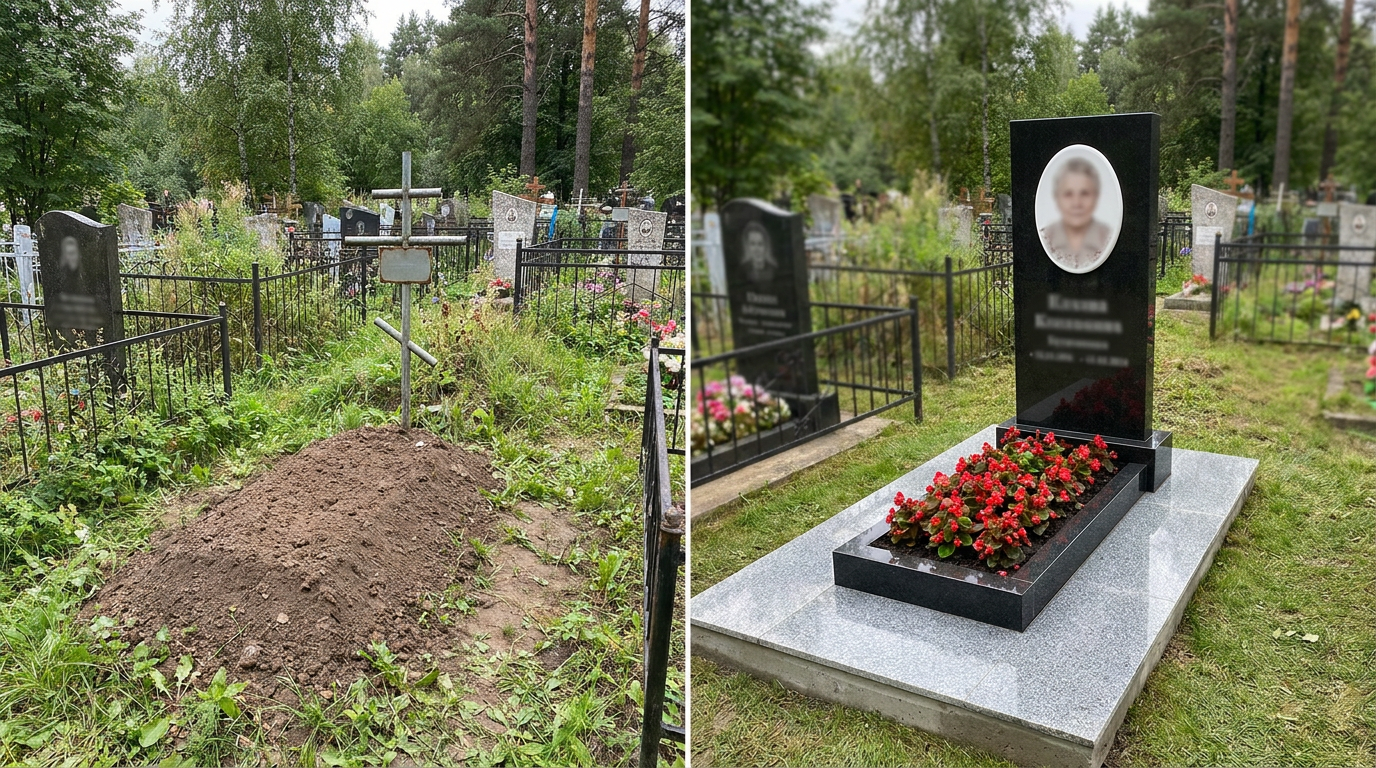Установка памятника в Москве — пример 2