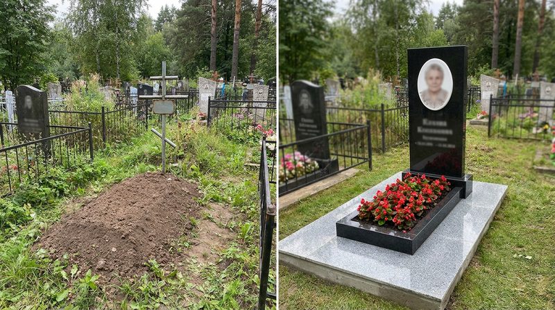 Установка памятника в Москве — пример 2